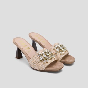 SANDALIA TACÓN CHLOE RAFIA...