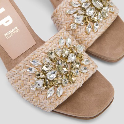 SANDALIA TACÓN CHLOE RAFIA BEIGE